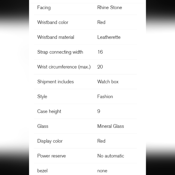 NEW NIB Juicy Couture Wrist Watch Black Label Red Goldtone Rhinestones - Picture 11 of 12